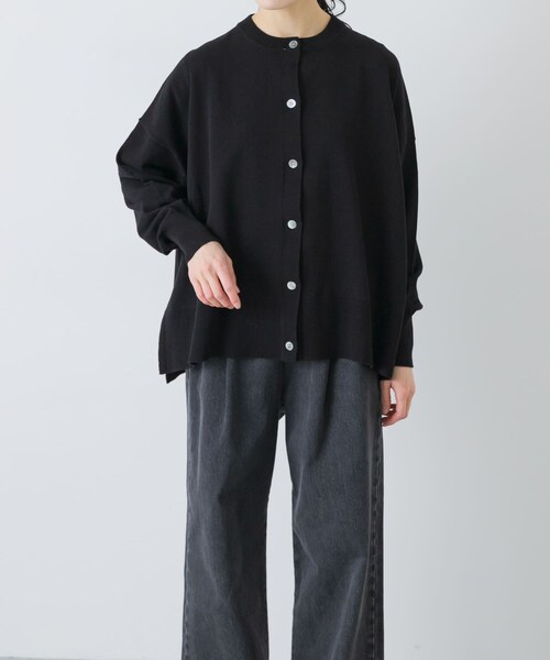 かぐれ（カグレ）の「ハイツイストコットンワイドカーディガン（カーディガン/ボレロ・レディース・GRAY/RED/BLACK・Free）」の2枚目の写真