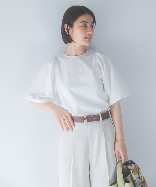 URBAN RESEARCH ROSSO（アーバンリサーチロッソ）の「吸水速乾フレアスリーブカットソー（Tシャツ/カットソー・レディース・OFF WHITE/BLACK/BROWN・Free）」の5枚目の写真