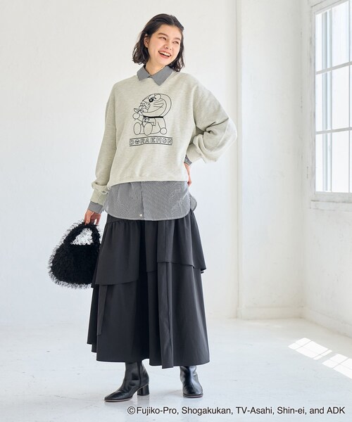 ROPE' PICNIC(ロペピクニック)の「【ドラえもんコレクション】裏毛スウェット(スウェット・レディース・ライトグレー/ピンク・38)」の13枚目の写真