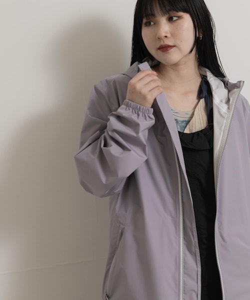 THE GOODLAND MARKET（ザグッドランドマーケット）の「AIGLE　透湿防水 レインパック フーデッドコート（テーラードジャケット・レディース・AVOCAT/GRENAT/MARAIS/NOIR/LILAS・M/L）」の4枚目の写真