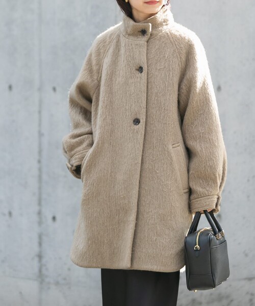 URBAN RESEARCH(アーバンリサーチ)の「バルカラーシャギーコート(テーラードジャケット・レディース・BEIGE/L.BLUE・FREE)」の5枚目の写真
