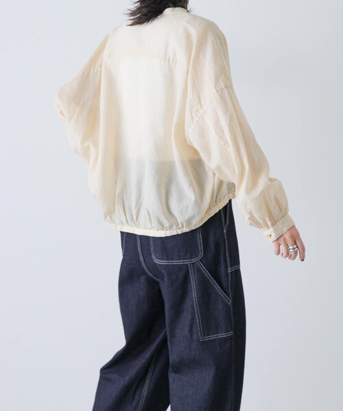 かぐれ(カグレ)の「Vlas Blomme シアーギャザーブラウス(シャツ/ブラウス・レディース・L BEIGE/BLACK・Free)」の14枚目の写真