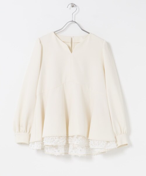 URBAN RESEARCH ROSSO（アーバンリサーチロッソ）の「『WEB限定』レイヤードペプラムブラウス（シャツ/ブラウス・レディース・OFF×OFF/BLK×BLK・Free）」の12枚目の写真