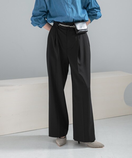 URBAN RESEARCH ROSSO（アーバンリサーチロッソ）の「防シワハイウエストワイドスラックス（その他パンツ・レディース・L/BEIGE/MOCHA/BLACK・34/36/38/TALL）」の5枚目の写真