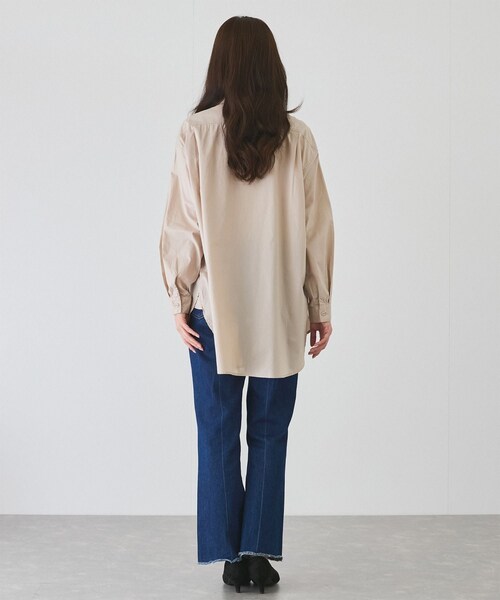 Jayro（ジャイロ）の「フリルピンタックチュニックブラウス（シャツ/ブラウス・レディース・ブラック/ホワイト系/ベージュ・M）」の19枚目の写真