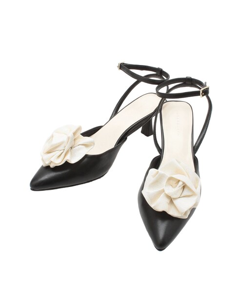 MERCURYDUO（マーキュリーデュオ）の「コサージュミュールパンプス（パンプス・レディース・ブラック/レッド・36/38）」の9枚目の写真