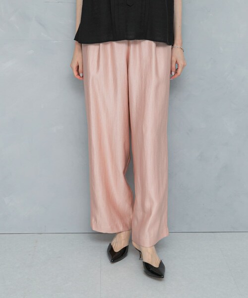 URBAN RESEARCH ROSSO（アーバンリサーチロッソ）の「ブライトツイルイージーパンツ（その他パンツ・レディース・PINK/BLACK・FREE）」の3枚目の写真