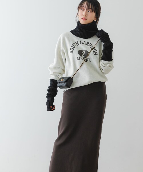 RODE SKO（ロデスコ）の「2WAYリブネックウォーマー（ネックウォーマー/スヌード・レディース・BEIGE/BLACK/GRAY・one）」の7枚目の写真