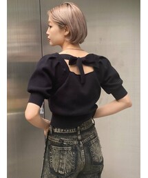 EMODA | バックタイコンパクトニット(ニット/セーター)