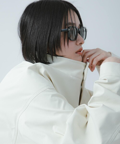 SENSE OF PLACE by URBAN RESEARCH(センスオブプレイスバイアーバンリサーチ)の「『撥水/防花粉』SKINProof ミリタリージャケット(ミリタリージャケット・レディース・BLACK/IVORY・One)」の4枚目の写真
