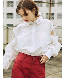 jouetie | スリットスリーブルーズシャツ(シャツ/ブラウス)