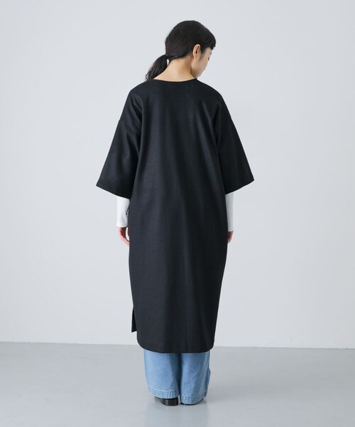 かぐれ（カグレ）の「ウールオーバーワンピース（ワンピース・レディース・BEIGE/BLACK・Free）」の4枚目の写真