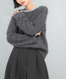 URBAN RESEARCH ROSSO WOMEN | ラメシャギーニットプルオーバー(ニット/セーター)