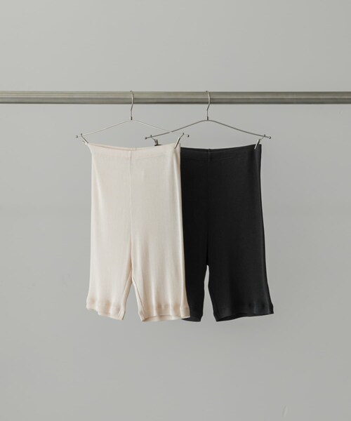 かぐれ（カグレ）の「シルクテレコショートレギンス（レギンス/スパッツ・レディース・IVORY/CHARCOAL・FREE）」の8枚目の写真