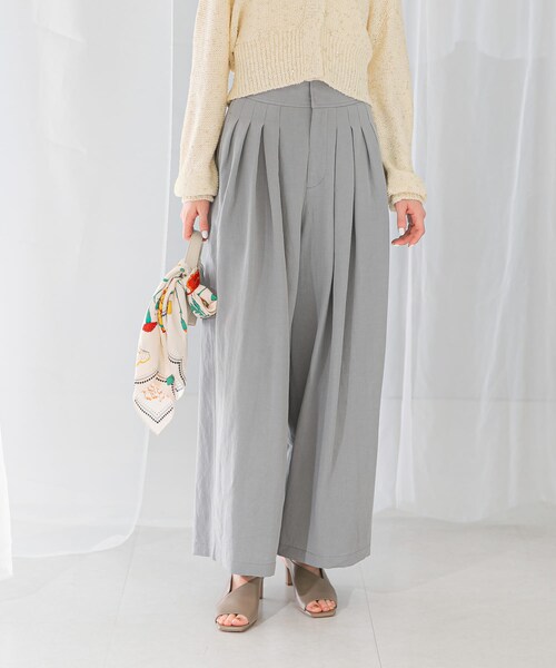 URBAN RESEARCH ROSSO（アーバンリサーチロッソ）の「ライトタックパンツ（その他パンツ・レディース・L.GRAY/OFF WHITE・36/38）」の19枚目の写真