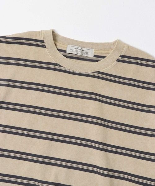 URBAN RESEARCH Sonny Label（アーバンリサーチサニーレーベル）の「ピグメントボーダーロングスリーブTシャツ（Tシャツ/カットソー・メンズ・ベージュ/ブラック・M/L）」の12枚目の写真