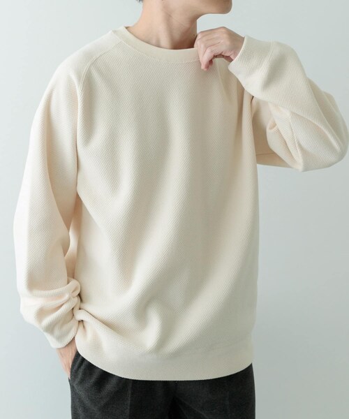 ITEMS URBANRESEARCH（アイテムズ アーバンリサーチ）の「発熱機能 クルーネックラグランTops（Tシャツ/カットソー・メンズ・GREIGE/OFF/BLK・M/L）」の6枚目の写真