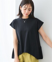7days Life Styling | バックフレア綿混ニットプルオーバー（接触冷感・毛玉になりにくい・UVカット）＜大きいサイズ有＞(ニット/セーター)