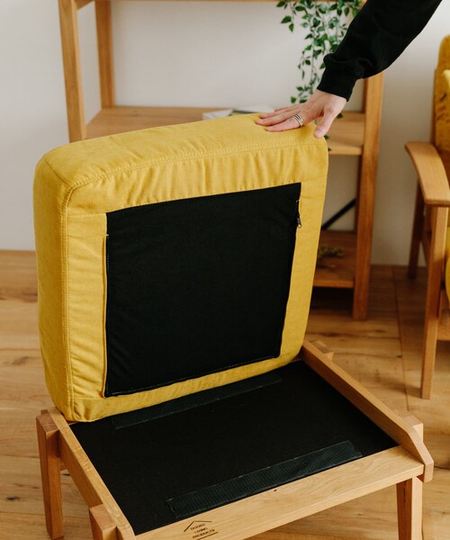 URBAN RESEARCH DOORS（アーバンリサーチドアーズ）の「BOTHY Frame Sofa Ottoman Cushion(Chiffon)（家具・メンズ・ブラウン/イエロー・one）」の10枚目の写真