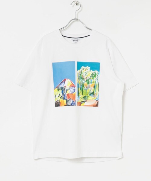 THE GOODLAND MARKET（ザグッドランドマーケット）の「AIGLE　チャリティ グラフィック 半袖Tシャツ 5（Tシャツ/カットソー・メンズ・BLANC/G.LILAS・S/M/L/XL）」の8枚目の写真