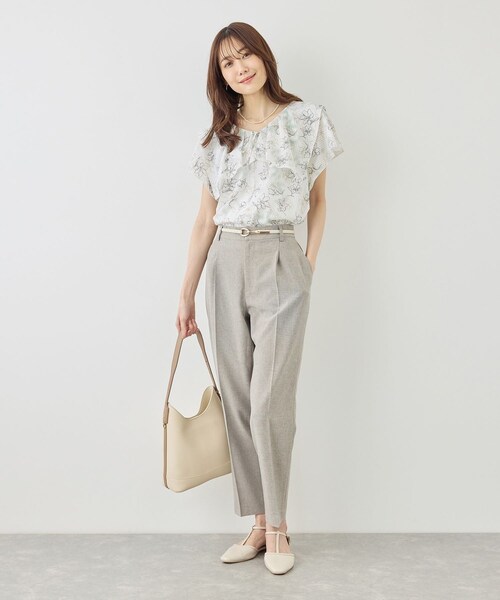 ROPE' PICNIC(ロペピクニック)の「花柄フェミニンブラウス(シャツ/ブラウス・レディース・オフホワイト/サックス/イエロー・F)」の6枚目の写真