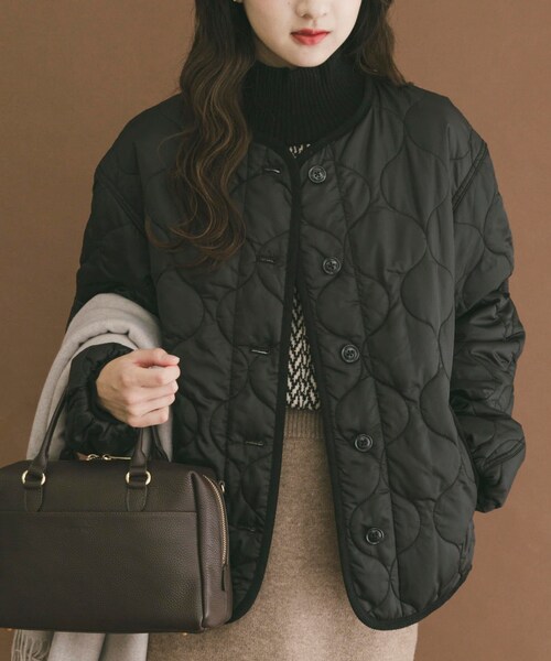 ITEMS URBANRESEARCH（アイテムズ アーバンリサーチ）の「瓢箪キルト中綿ブルゾン（その他アウター・レディース・ECRU/KHK/BLK・FREE）」の12枚目の写真