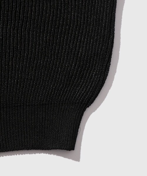 ADAM ET ROPE'（アダムエロペ）の「【MARKAWARE/マーカウェア】SKIPPER RIB JUMPER（ポロシャツ・メンズ・ブラック・1/2）」の7枚目の写真