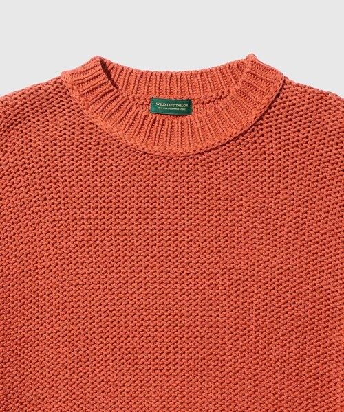 ADAM ET ROPE'（アダムエロペ）の「COTTON LOW GAUGE CREWNECK KNIT（ニット/セーター・メンズ・グレー/レンガ・L/M/S）」の8枚目の写真