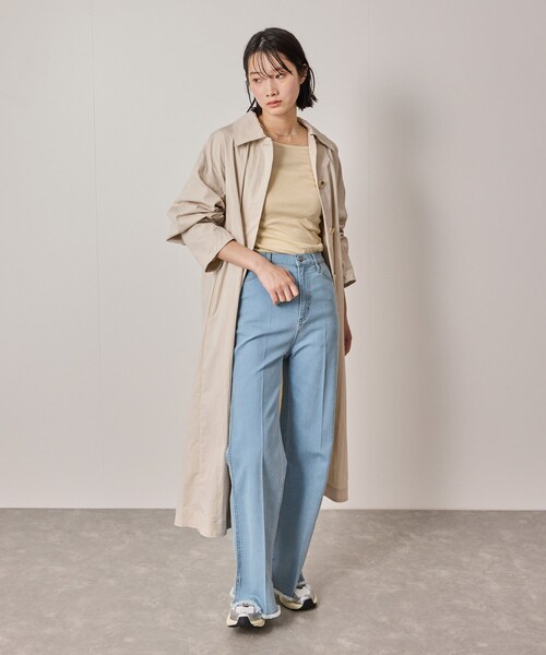 NERGY（ナージー）の「【撥水】ステンカラーロングコート（ステンカラーコート・レディース・ベージュ・F）」の2枚目の写真