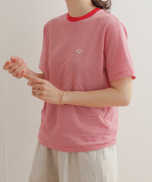 URBAN RESEARCH DOORS(アーバンリサーチドアーズ)の「DANTON T/C T-SHIRTS(Tシャツ/カットソー・レディース・YELLOW/WHITE/SAXBLUE/RED×WHITE/NVY×WHT/NAVY×BEIG・S)」の6枚目の写真