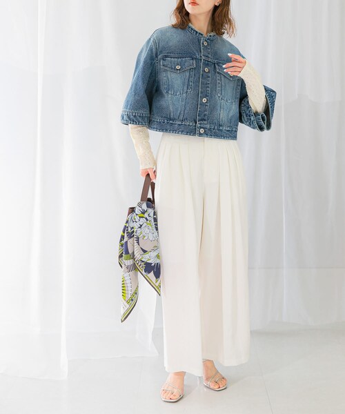 URBAN RESEARCH ROSSO（アーバンリサーチロッソ）の「ライトタックパンツ（その他パンツ・レディース・L.GRAY/OFF WHITE・36/38）」の6枚目の写真