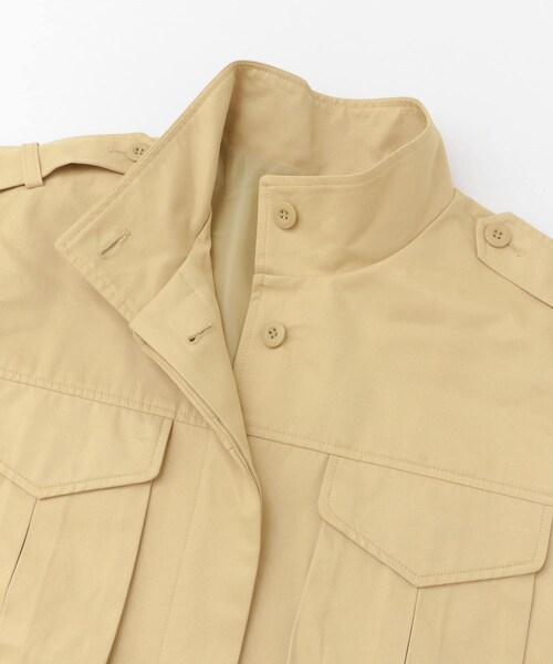 KBF(ケイビーエフ)の「ドロストミリタリーコート(ミリタリージャケット・レディース・BEIGE/KHAKI/ORANGE・one)」の15枚目の写真