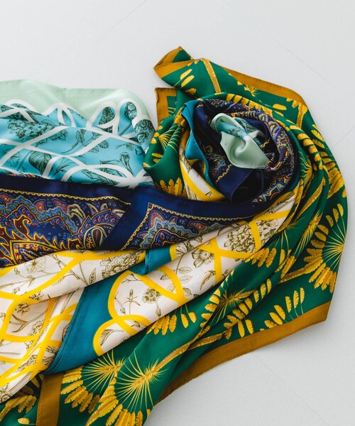 RODE SKO（ロデスコ）の「アソート柄スカーフ（バンダナ/スカーフ・レディース・GREEN/L.BLUE/YELLOW/NAVY・one/One）」の21枚目の写真
