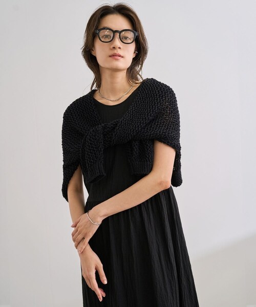 ROPE'（ロペ）の「【WEB・一部店舗限定】バックシャンティアードワンピース/洗える（ワンピース・レディース・ブラック/ターコイズ・F）」の9枚目の写真