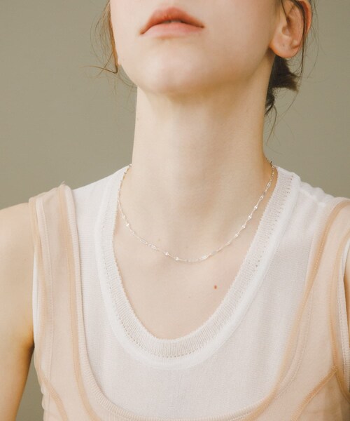 URBAN RESEARCH（アーバンリサーチ）の「decor『デコール』　ECLAIR CHAIN NECKLACE（ネックレス・レディース・SILVER・-）」の2枚目の写真
