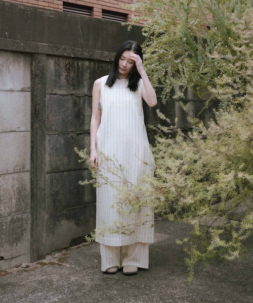 URBAN RESEARCH（アーバンリサーチ）の「new basic　インドコットンサッカーストライプワンピース（ワンピース・レディース・L.BEIGE/RED・FREE）」の11枚目の写真