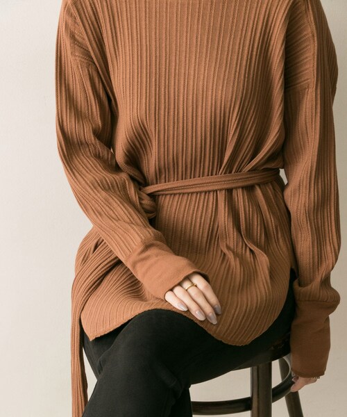 URBAN RESEARCH（アーバンリサーチ）の「パターンメッシュチュニック（チュニック・レディース・PINK/IVORY/BROWN/INKBLACK・FREE）」の19枚目の写真