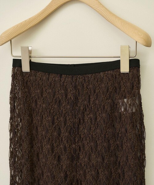 ADAM ET ROPE'（アダムエロペ）の「シアーレースレギンス［ストレッチ］（レギンス/スパッツ・レディース・ブラック/オフホワイト/ブラウン系・F）」の13枚目の写真