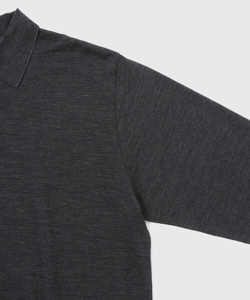 ADAM ET ROPE'(アダムエロペ)の「【BATONER for WILD LIFE TAILOR】WOOL 天竺LS ニットポロ(ポロシャツ・メンズ・ブラック系・2/3/4)」の12枚目の写真