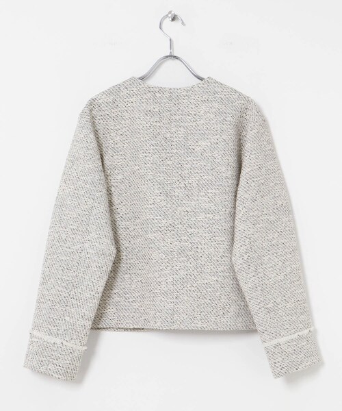 URBAN RESEARCH（アーバンリサーチ）の「ツイードノーカラージャケット（ノーカラージャケット・レディース・OFF MIX/BLACK MIX・FREE）」の14枚目の写真