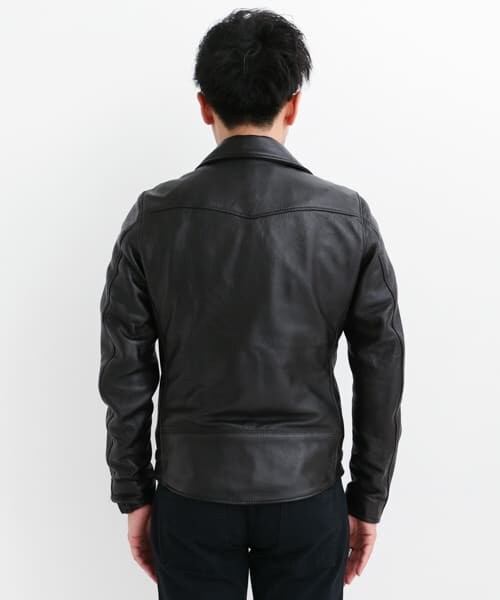 URBAN RESEARCH Sonny Label（アーバンリサーチサニーレーベル）の「SEVESKIG　別注GOAT SKIN S-RIDERS JACKET（ライダースジャケット・メンズ・BLACK・S/M）」の7枚目の写真