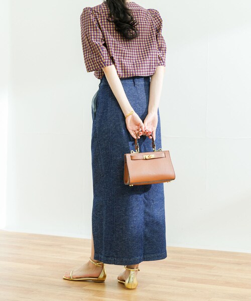 URBAN RESEARCH（アーバンリサーチ）の「綿麻デニムタイトスカート（デニムスカート・レディース・INDIGO/L.BLUE・36/38）」の6枚目の写真