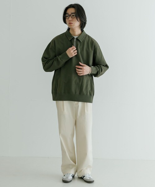 URBAN RESEARCH（アーバンリサーチ）の「ハーフZIPプルオーバー（スウェット・メンズ・NAVY/KHAKI・M/L）」の6枚目の写真