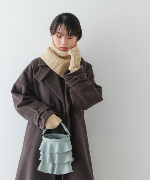 RODE SKO（ロデスコ）の「2WAYリブネックウォーマー（ネックウォーマー/スヌード・レディース・BEIGE/BLACK/GRAY・one）」の22枚目の写真