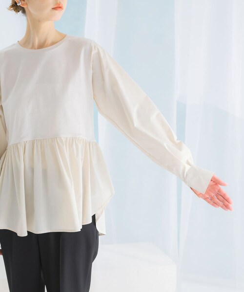 URBAN RESEARCH ROSSO（アーバンリサーチロッソ）の「ペプラムドッキングプルオーバー（Tシャツ/カットソー・レディース・IVORY/BLACK・FREE）」の13枚目の写真