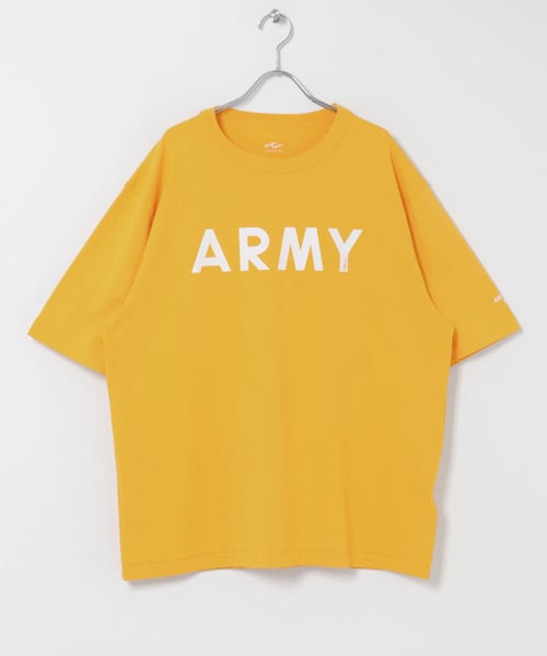 URBAN RESEARCH Sonny Label（アーバンリサーチサニーレーベル）の「ARMY TWILL　PRINT HSTEE ARMY（Tシャツ/カットソー・メンズ・BLACK/WHITE/BLUE/YELLOW・M/L）」の4枚目の写真