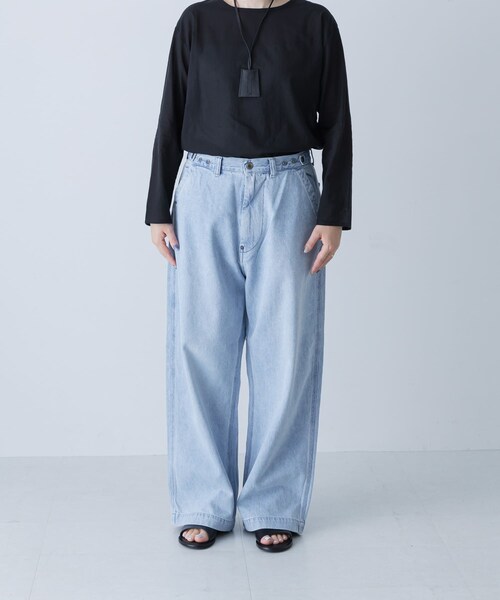かぐれ（カグレ）の「ordinary fits　BELL PANTS（デニムパンツ・レディース・BLEACH・28/30）」の4枚目の写真