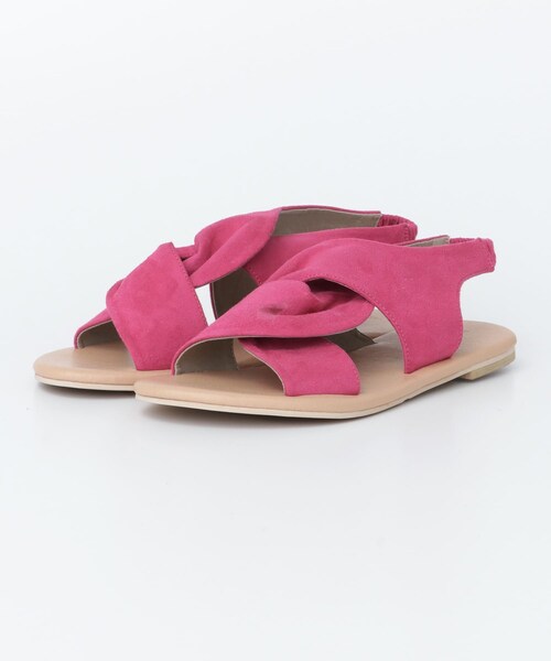 URBAN RESEARCH Sonny Label（アーバンリサーチサニーレーベル）の「フェイクスェードクロスサンダル（サンダル・レディース・ピンク/イエロー/ベージュ・22.5/23.5/24.5）」の3枚目の写真