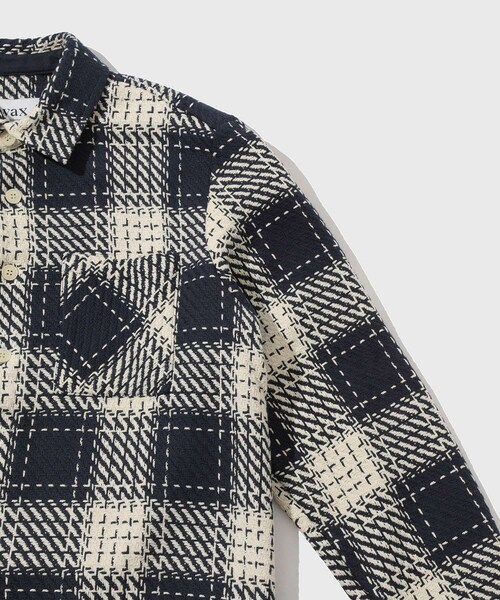ADAM ET ROPE'（アダムエロペ）の「【WAX LONDON/ワックスロンドン】WHITING OVERSHIRT | MARINE BEATNIK V3（シャツ/ブラウス・メンズ・ネイビー・L/XL）」の6枚目の写真