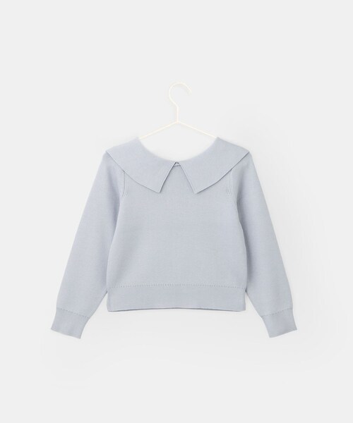 ROPE' PICNIC(ロペピクニック)の「【KIDS/キッズ】【2WAY】マシュマロニットリボンカラートップス/イージーケア・リンクコーデ(ニット/セーター・キッズ・ブラック/キナリ/サックス・120/130/140/150)」の15枚目の写真